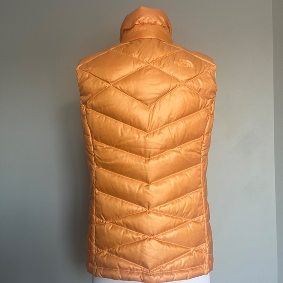 The North Face Aconcagua Down Vest 550 Orange Sherbert Nasturtium Gilet Smal - Picture 4 of 11